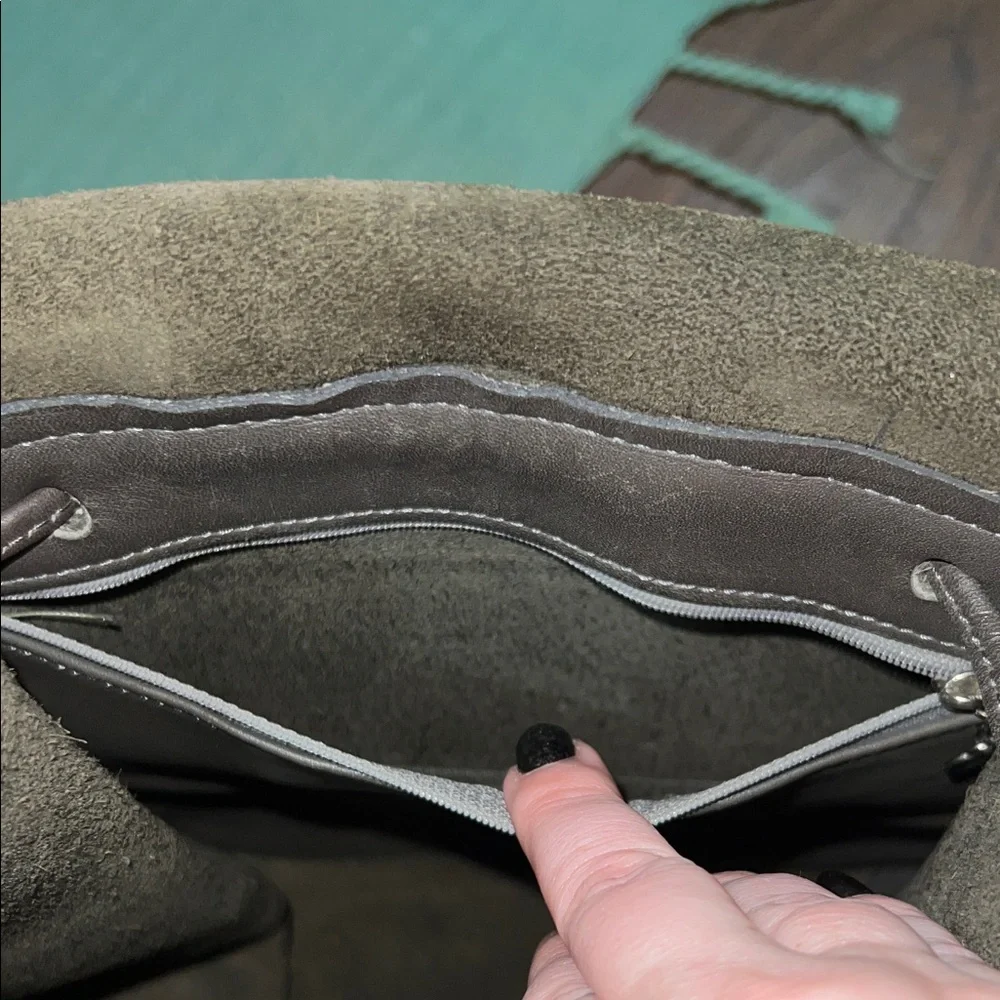 Coach 9791 Vintage Dark Gray Leather Backpack